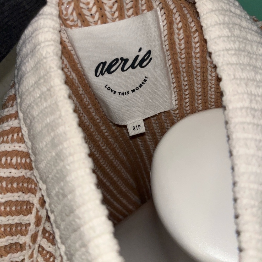 Aerie beyond chenille cozy striped pullover sweater - Picture 3 of 3